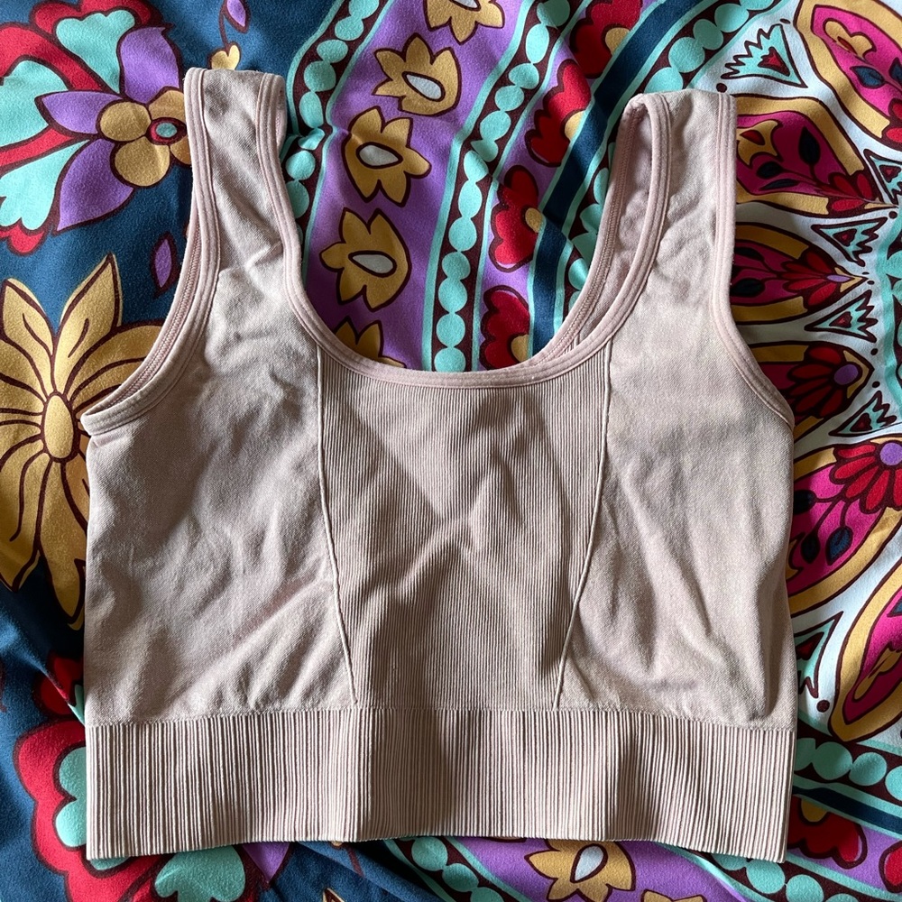 light pink crop top